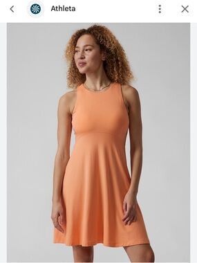 NWOT Athleta Santorini Thera Fit-and-Flare Mini Dress Sz- L Athleisure Gorpcore
